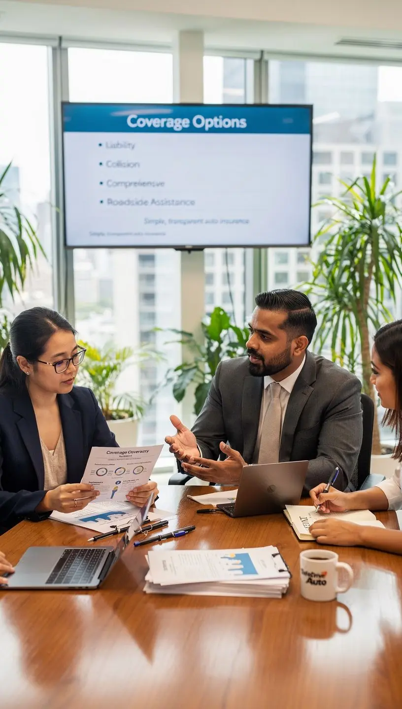 Tablica z jasnymi terminami dotyczącymi opcji pokrycia ubezpieczenia samochodu w sezonie.